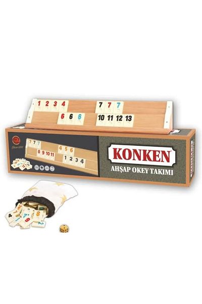 ÇİLEKHOMEAVM Star Konken Wooden Okey Set