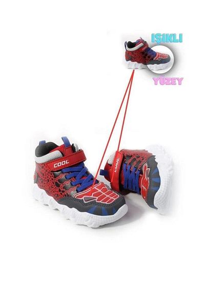 Cool Godzilla Boy's Daily Lighted Sneaker Long Sports Boots