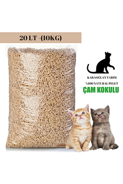 karaoğlan tarım Kedi Kumu Doğal Tozsuz Çam Peleti 20 Lt (10 KG)