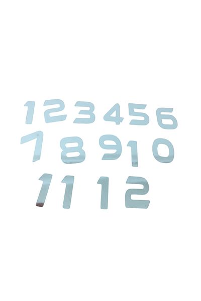 EXİZTİCARET Plexi Clock Numbers, Wall Clock Numbers and Stamps 3.5 cm Adhesive Plexi Numbers