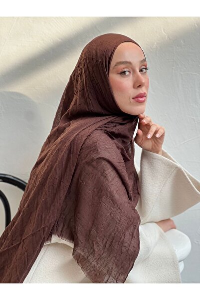 Modakaşmir bambu acı kahve rengi şal