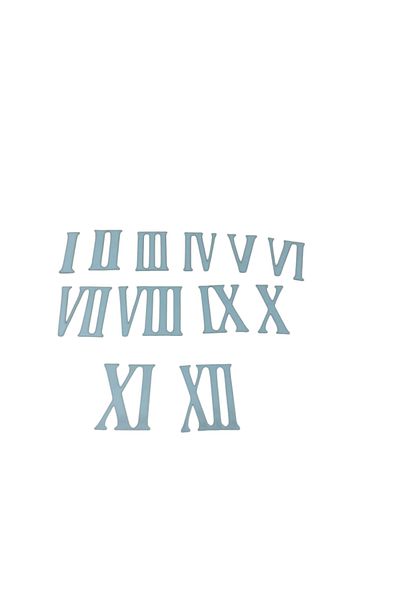 EXİZTİCARET Plexiglass Rome Numerals,Wall Clock Rome Rams 3.5 cm Adhesive Plexiglass Numbers