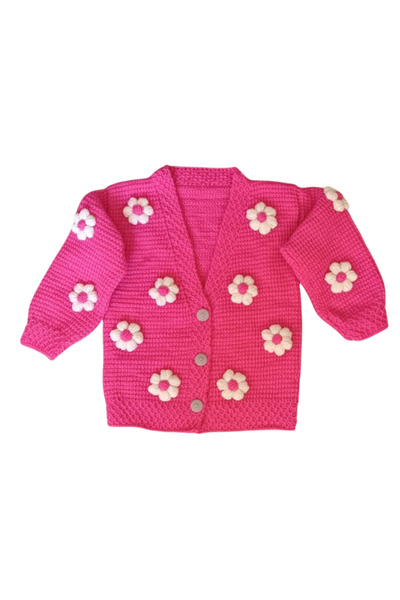 aylahobisanat Baby Hand Knitted Jacket 1-3 Years