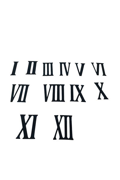 EXİZTİCARET Plexiglass Rome Numerals,Wall Clock Rome Rams 3.5 cm Adhesive Plexiglass Numbers