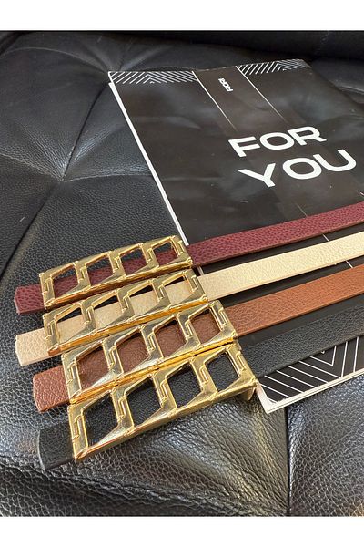 Fiori Cureaua de bază pentru pantaloni pentru femei cu cataramă cu lanț subțire, centură pentru haine, centură pentru rochie