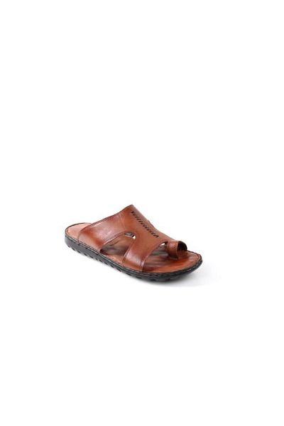 Papuçcity Emr 02903 - Ortho Pedic Men's Leather Flip Flops