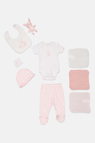 Rock A Bye Baby Boutique طقم هدايا معلق مكون من 10 قطع من بدلة الجسم والبنطلو...