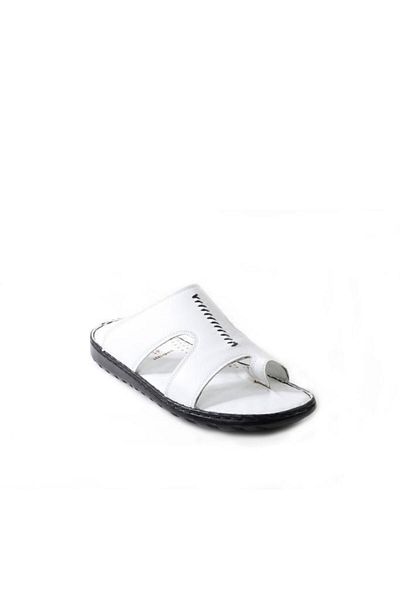 Papuçcity Emr 02903 - Ανδρικές δερμάτινες σαγιονάρες Ortho Pedic