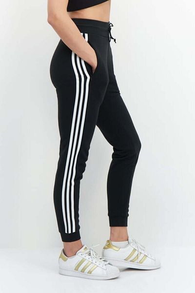 adidas Women Sportswear Fit 3 Stripes Sweatpants, Black