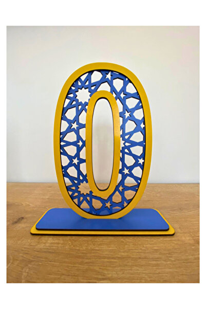 WoodenZoo ديكور طاولة عيد الميلاد لعمر 0 ​​(موضوع F.garden أصفر-أزرق داكن)