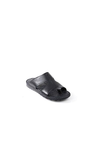 Papuçcity Emr 02903 - Ανδρικές δερμάτινες σαγιονάρες Ortho Pedic