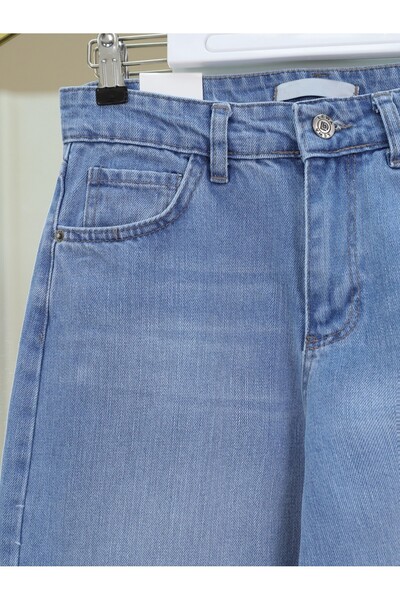 Modamorfo Multi Pocket High Waisted Jeans -Ice Blue