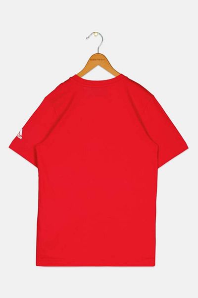 adidas Kids Boy Sportswear Fit Brand Logo Outdoor T-shitrt, Red