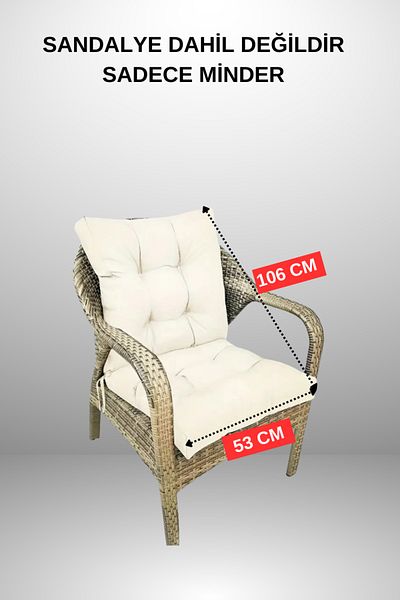 MoMMe Cream Colored Chair Cushion 53X106 cm