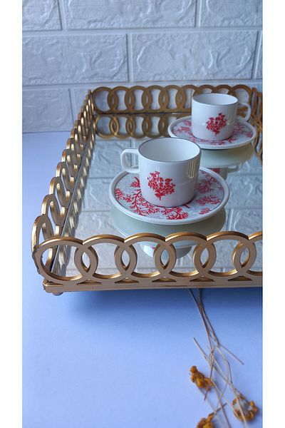 shop Gold Mirrored Tray 40*27 cm