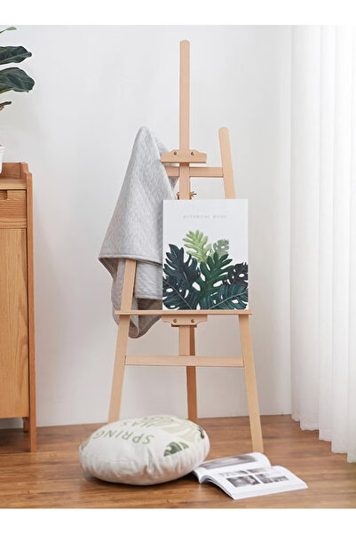 Primo Plus 1-Piece Wooden Folding Canvas Easel , Multi-Functional Art Stand, Beige - 150 cm