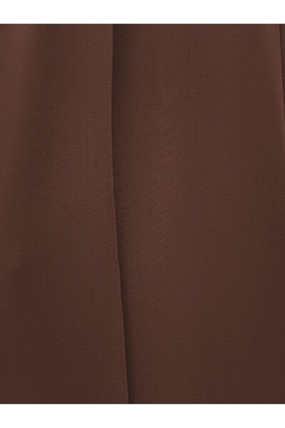 Modamorfo Wide Leg and Vest Set with Belt and Trousers - Coffee