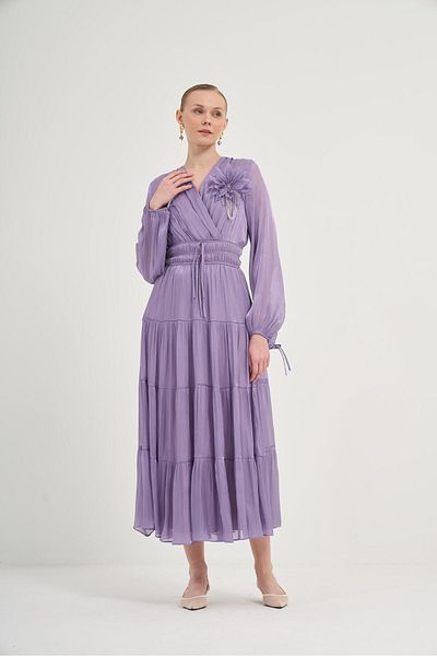 FTZ WOMEN Women's Organza Dress Lilac 31015