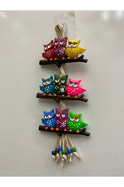 Kardeşler Boncuk ve Hediyelik Eşya 3 Lü Baykuş Duvar Süsü, Ev Dekorasyon, Kon...