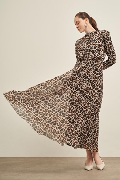 FTZ WOMEN Kadın Leopar Elbise LEOPAR 31013
