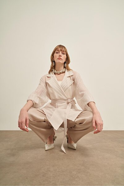 FTZ WOMEN Kadın Organze Kap Beyaz 31027