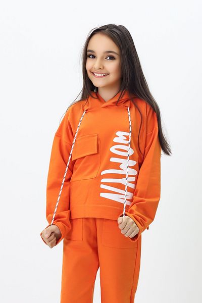 GZT TEKSTİL Momyn Written Girl's Hooded Tracksuit Set
