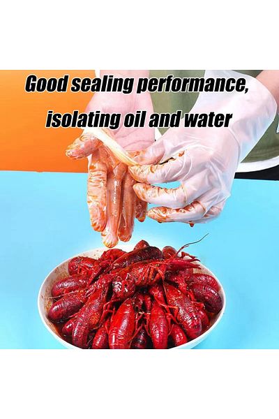 Choice S 100PCS 100/200PCS Disposable TPE Gloves, Powder Free and Latex Free, Suitable for Kitchen, Bathroo