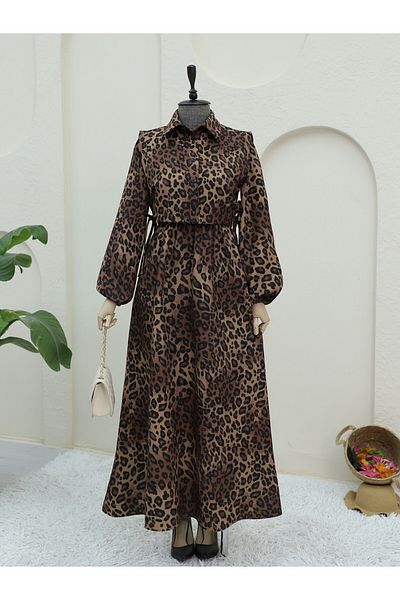 Modamorfo Leopard Print Dress Master - Gefen Belt