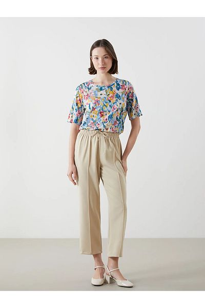 LC Waikiki Lcwaikiki Classic Crew Neck Floral Women's T-Shirt