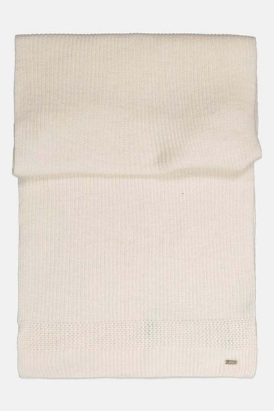 Armani Exchange Women Knitted Scarfs 200 X 50 Cm, Off White