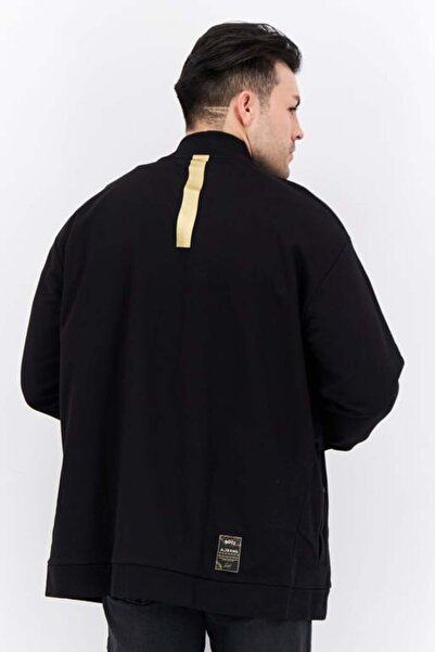 BOSS x AJBXNG Men Brand Logo Bomber Jacket, Black