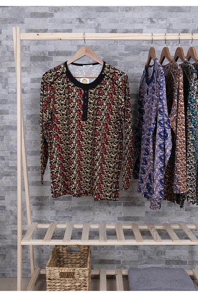 MUSTÜN Patterned Plus Size Blouse