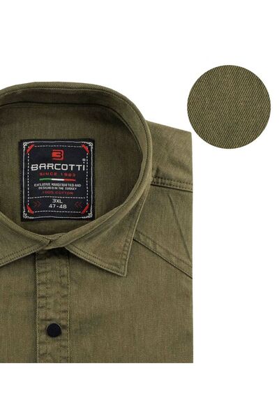 tambattal Büyük Beden Kot Gömlek Uzun Kollu