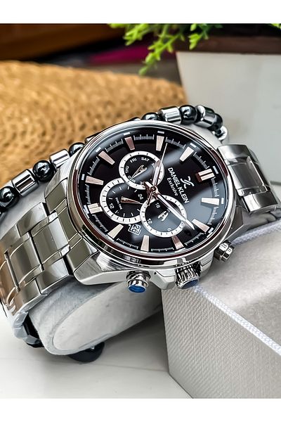 Daniel Klein Multifunctional Waterproof Night Vision New Season Steel Men's Watch and Bracelet Gift