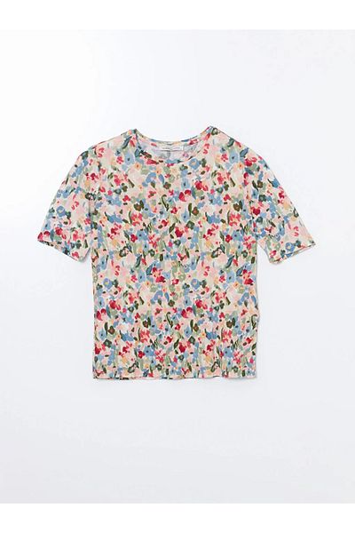 LC Waikiki Lcwaikiki Classic Crew Neck Floral Women's T-Shirt