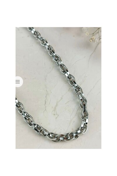 Vitastyle Unisex Steel Interlocking Necklace
