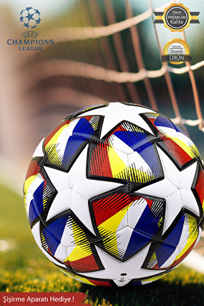 x1marka Yeni Uefa Şampiyonlar Ligi Dikişli Futbol Topu Halı Saha Çim Beton Ze...