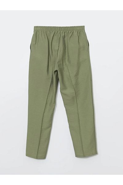 LC Waikiki Lcw Modest Khaki Women's Elastic Waist Pants