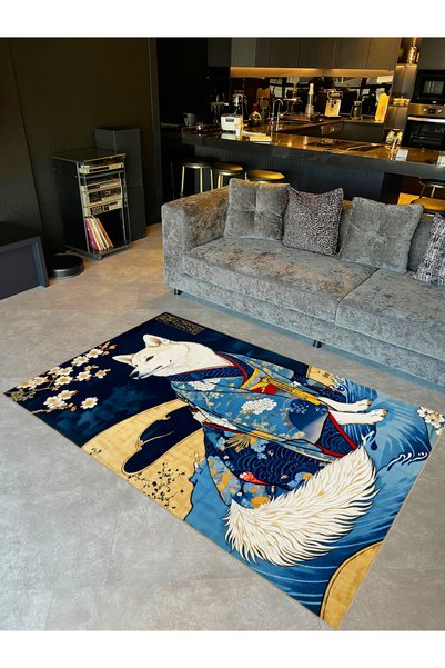 Rugs Modern Halı مجموعة Tuğrul مجردة موضوع كيمونو يرتدي أكيتا الكلب نمط المنس...