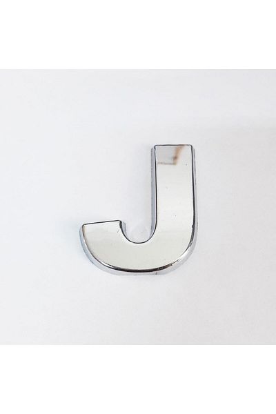 Kuzgun Online Shop Cemax Letter J 3.75 cm Chrome Adhesive
