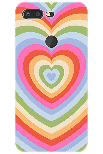 General Mobile GM 9 PRO Uyumlu Kılıf Desen Baskılı Silikon Renkli Kalpler STK...