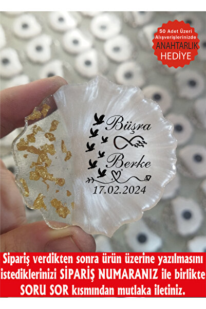 ErenAksesuar Epoksi Magnet 20 Adet Nişan Magneti Nikah Magneti Kına Magneti S...