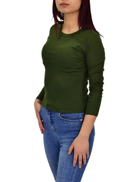 BUSEM Women's Long Sleeve Ribbed Body T-Shirt Bgl-St04231