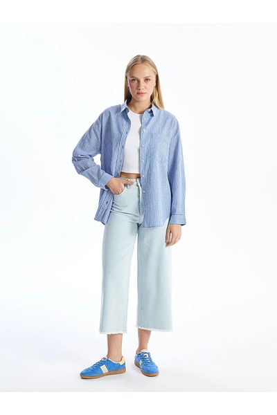 LC Waikiki Xside Blue Wideleg Women's Jean Pants
