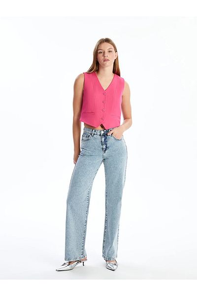 LC Waikiki Pantaloni blugi pentru femei Indigo Wideleg