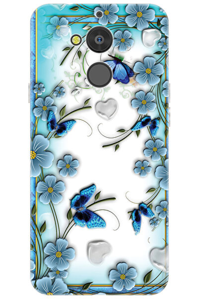 General Mobile GM 8 Uyumlu Kılıf Desen Baskılı Silikon Çiçek ve Kelebekler ST...