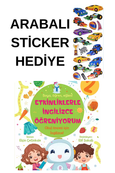 TÜRKİYE İŞ BANKASI KÜLTÜR YAYINLARI ARABALI STİCKER HEDİYELİ - OKUL ÖNCESİ RE...