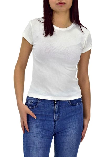 BUSEM Women's Ribbed Body T-Shirt Bgl-St04232
