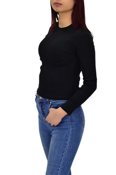 BUSEM Women's Long Sleeve Ribbed Body T-Shirt Bgl-St04231