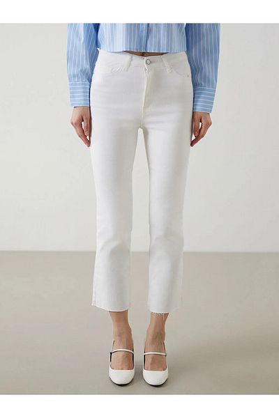 LC Waikiki Lcw Jeans White Mars Flare Women's Jean Pants
